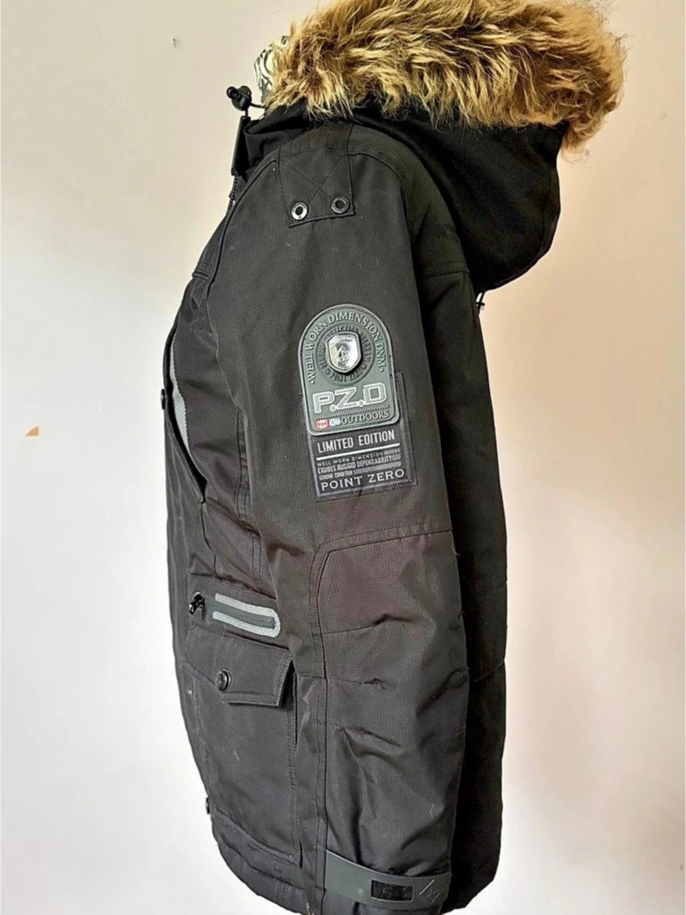 Point Zero PZ.D Youth Black Hooded Performance Jacket Like New Size M - Picture 3 of 10